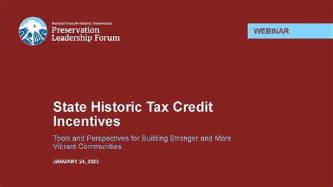 State Historic Tax Credit Incentives New Resource Guide Tools Forum