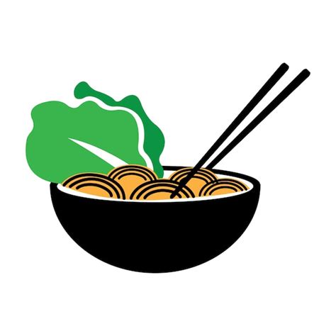 Premium Vector | Noodles icon logo vector design template