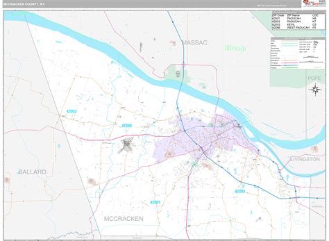 McCracken County, KY Wall Map Premium Style by MarketMAPS - MapSales
