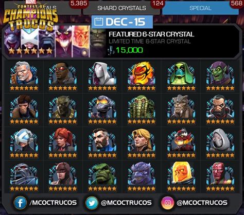 💎upcoming 6 Star Featured Hero Crystal 📅 December 15 Rcontestofchampions