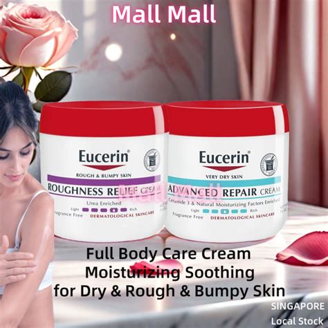 Eucerin Roughness Relief Cream Advanced Repair Moisturizing Soothing Cream 454g With Ceramide