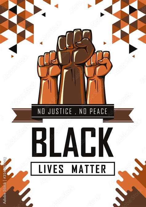 Vecteur Stock Black Lives Matter Poster For Protest Rally Or Awareness