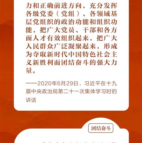 跟着总书记学习二十大报告 团结奋斗 旗帜网