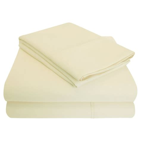 1200 Thread Count Cotton And Polyester Blend Deep Pocket Wrinkle Free Solid Bedding Sheets