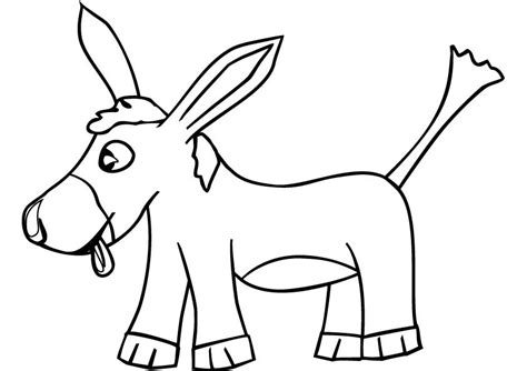 Dibujo De Burro Para Colorear Y Pintar