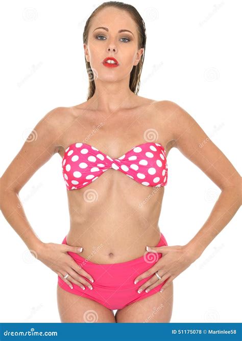 Woman Pin Up Model In A Bikini Stock Photo Image Of Playful Attractive