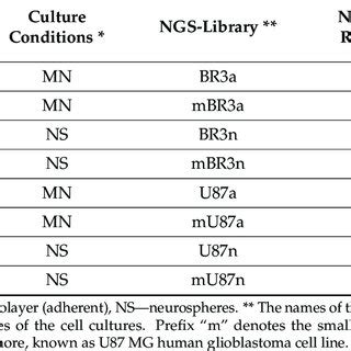 Characteristics Of Human Gbm Cell Cultures And Rna Sequencing Data