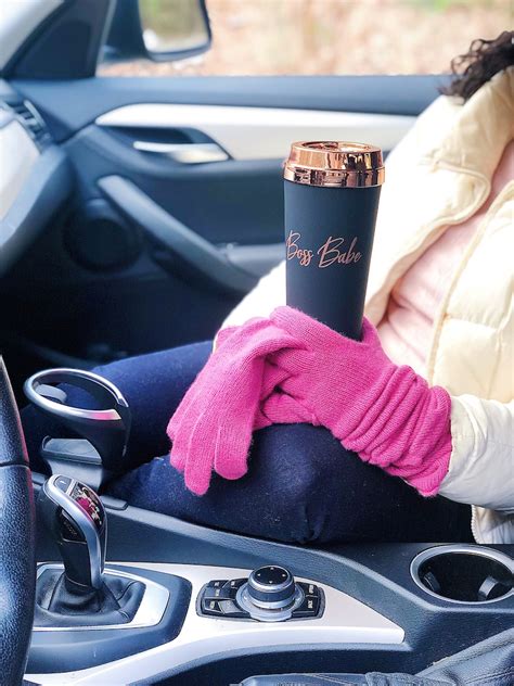 Boss Babe Rose Gold Matte Black Travel Coffee Mug Rose Gold Etsy