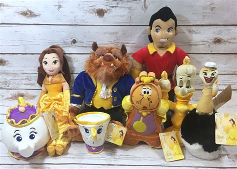 Nwt Disney Store Beauty And The Beast Plush Lot Gaston Lumiere Fifi