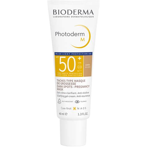 Слънцезащитен крем за лице с цвят Bioderma Photoderm M SPF 50+, Златист ...