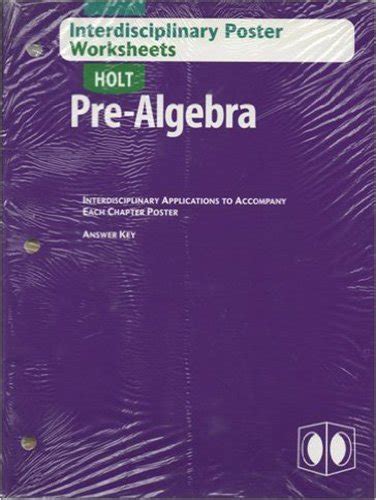 Holt Rinehart Winston Holt Pre Algebra Abebooks Worksheets Library