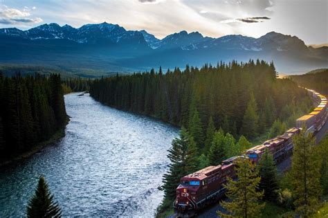 Train going through Banff National Park : ruralporn