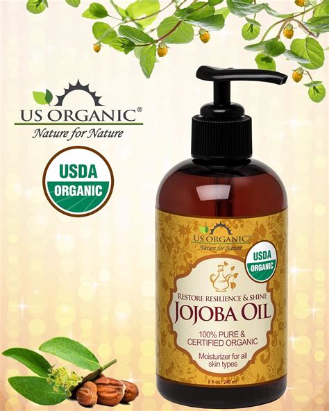 1Aceite de Jojoba Orgánico con certificado orgánico por USDA 100 puro y