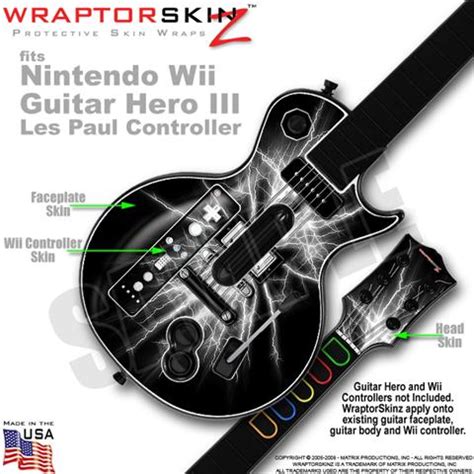 Guitar Hero III Les Paul Guitars Wii Skins WraptorSkinz