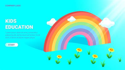 Kids Theme Landing Page Concept Design Kids Education Landing Page For