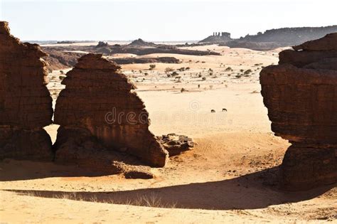 A Nice and Vast Landscape into the Desert of Sahara, Chad Stock Image ...