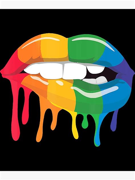 Lgbtq Gay Pride Month Rainbow Lips Lesbian Queer Lgbt Gift Poster For Sale By Maynjxgcha