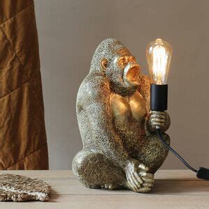 Gold Gorilla Table Lamp By Sophie Macbain