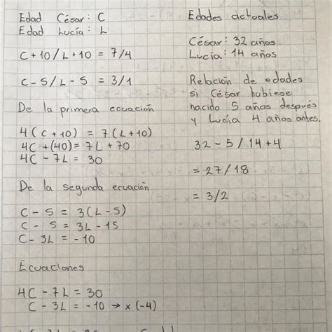 3 César le dice a su hermana menor Lucía Dentro de 10 años nuestras