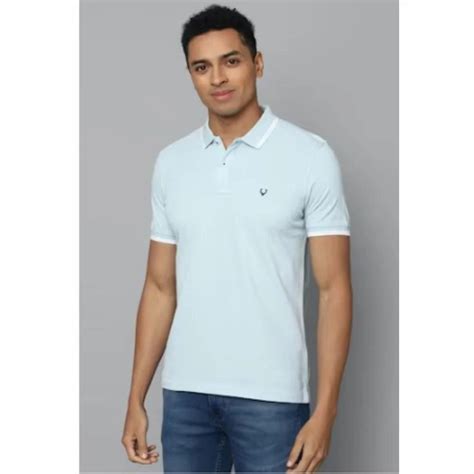 Plain Cotton Allen Solly Corporate Men Tshirts Half Sleeves Formal