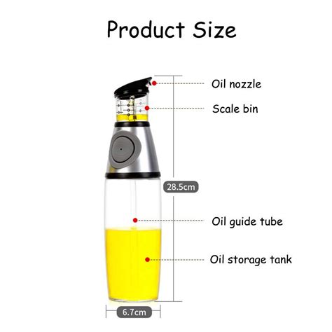 Measuring Oil Bottle Oz Ml Garishe In Oil Bottle Oil