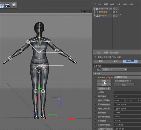 推荐一款c4d傻瓜式角色骨骼绑定插件chowker 站酷zcool