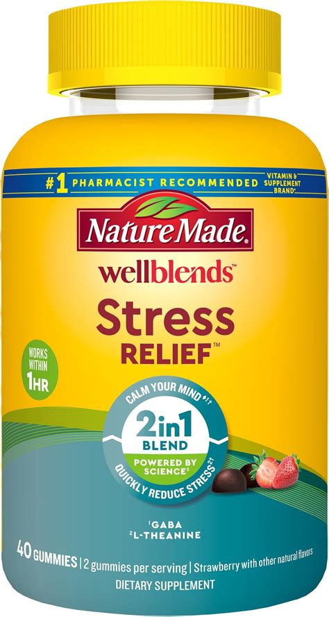 Amazon.com: OLLY Goodbye Stress Gummy, GABA, L-Theanine, Lemon Balm ...