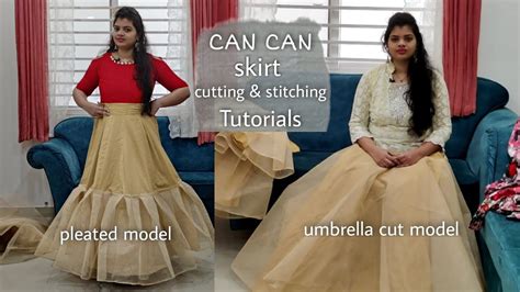 2 Types Of Can Can Skirt Cutting And Stitching Tutorials Youtube