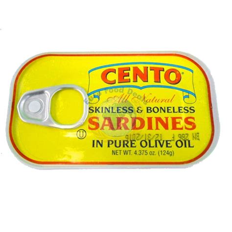 Cento All Natural Skinless Boneless Sardines In Pure Olive Oil G