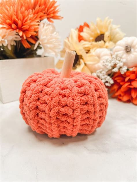 Easy Ribbed Crochet Pumpkin Pattern Use Any Yarn Crochet Pumpkin