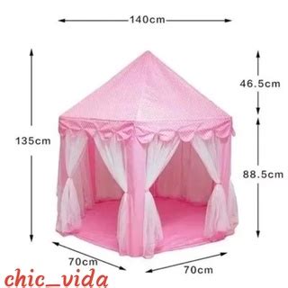 Tenda Infantil Menina Rosa Princesa Barraca Menina Castelo Cabana