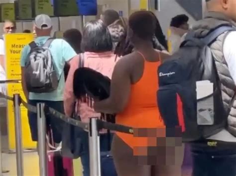 Half Naked Woman Stuns At Florida Airport News Au Australias