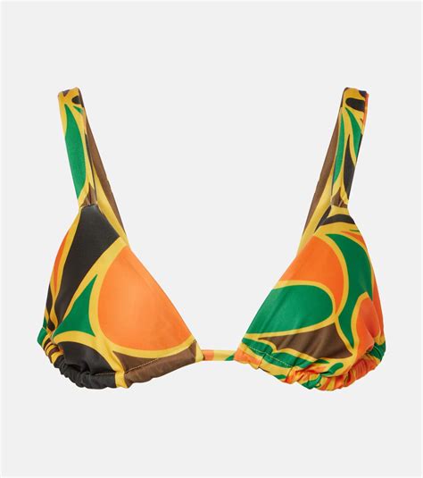 Mary Printed Bikini Top In Multicoloured Faithfull The Brand Mytheresa