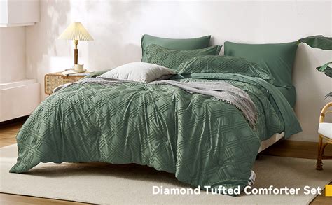 Amazon Jellymoni King Size Comforter Set Pieces Green Diamond