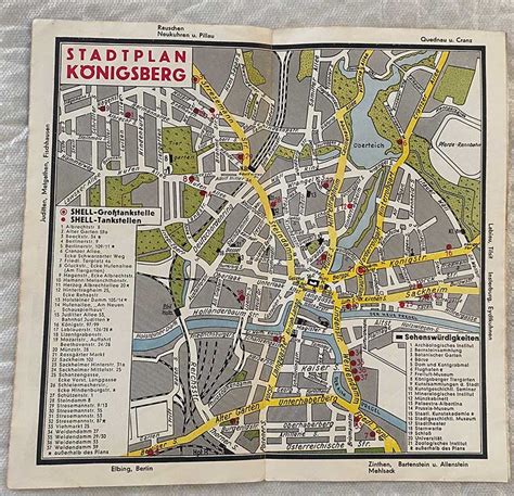 Germany Konigsberg Map & Booklet 1930s