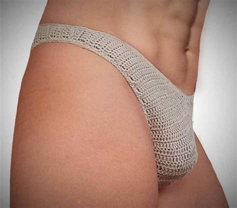 Men Bikini Crochet Swimsuit Sexy Beach Bottom Cotton Hand Made Etsy