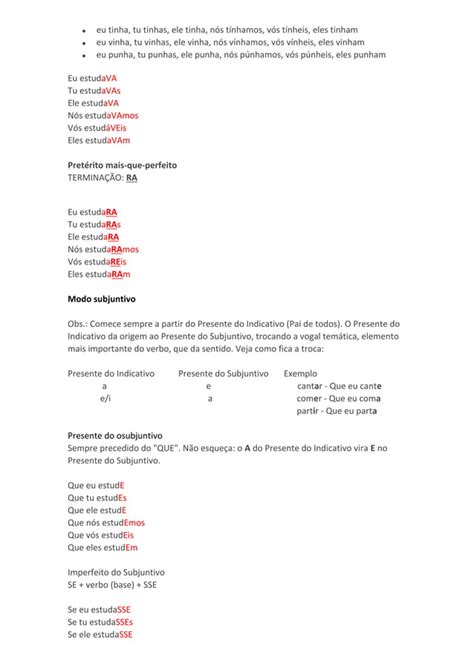 Tempos Verbais Dicas PDF