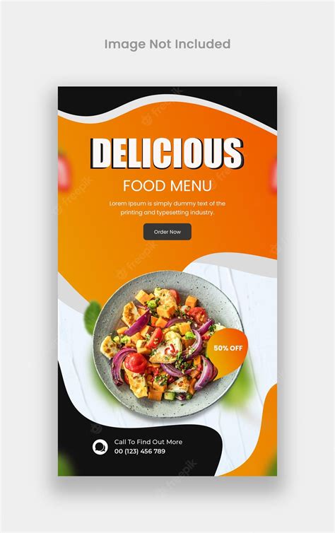 Premium Psd Delicious Food Menu Instagram Story Template Design