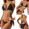 Sexy Rhinestone Crystal Diamond Push Up Bikini Set Swimwear Power Day