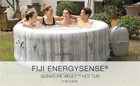 SaluSpa Fiji EnergySense AirJet Inflatable Hot Tub Spa 2 4 Person