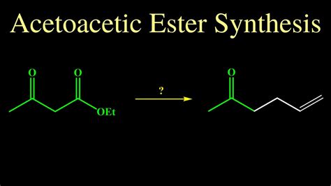 Acetoacetic Ester Synthesis YouTube