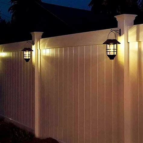 Best Solar Fence Lights Solar Fence Lights Backyard Lighting