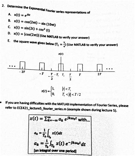 Solved Solve This 2 Determine The Exponential Fourier Series