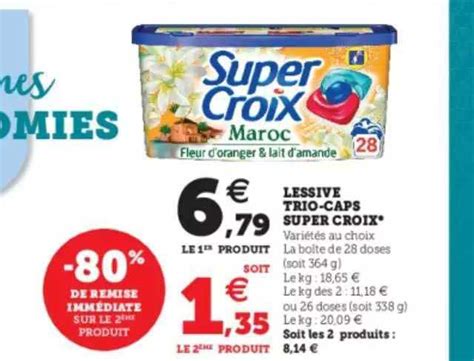 Promo Lessive Trio Caps Super Croix Chez Super U Icatalogue Fr