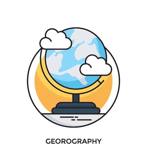 Icono De Vector Plano De Geografía Vector Premium