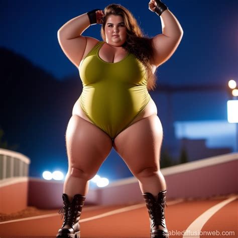 Sweaty Brunette Woman In Boots Stable Diffusion Online