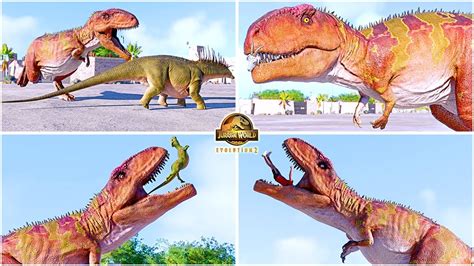 Giganotosaurus All Perfect Animations And Interactions 🦖 Jurassic World Evolution 2 Youtube