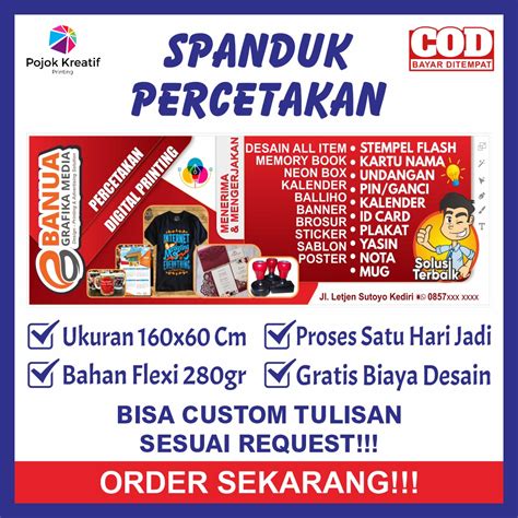 Jual Spanduk Sepanduk Banner Baner Bener Backdrop Plang Promosi Usaha