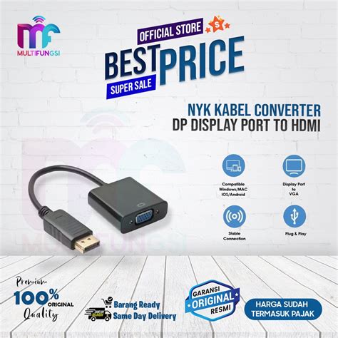 Jual NYK Kabel Converter DP Display Port To VGA Shopee Indonesia