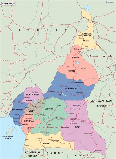 cameroon political map | Order and download cameroon political map